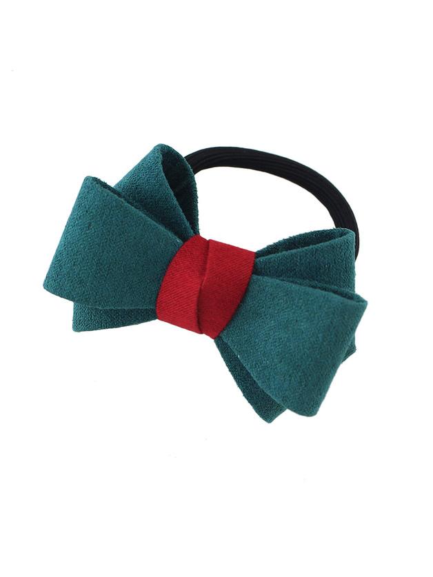 Shein Green Flannel Bowknot Headbands Women Hairwear