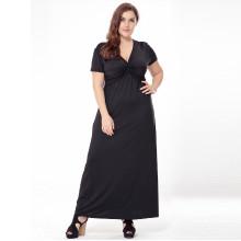 Shein Plus Twist Front Solid Maxi Dress