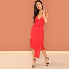 Shein Surplice Wrap Knot Cami Dress