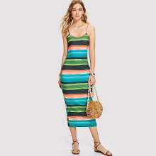 Shein Color Block Cut Out Back Cami Dress