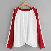 Shein Plus Twist Raglan Sleeve Tee