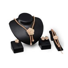 Shein Flower Necklace & Bracelet & Stud Earrings & Ring
