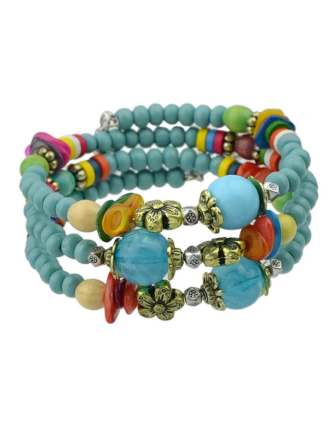 Shein Blue Lucky Bead Bracelet