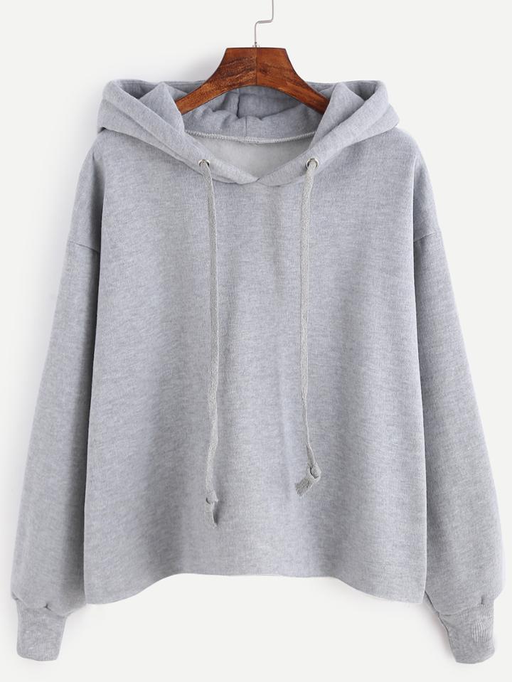 Shein Drawstring Hooded Sweatshirt