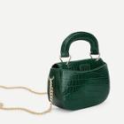 Shein Crocodile Pattern Satchel Bag With Chain
