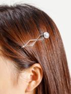 Shein Faux Pearl Metal Hair Clip