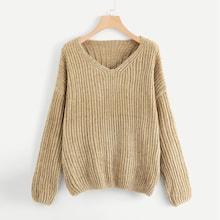 Shein Rib Knit Chenille Sweater