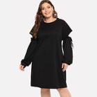 Shein Plus Knot Plain Dress