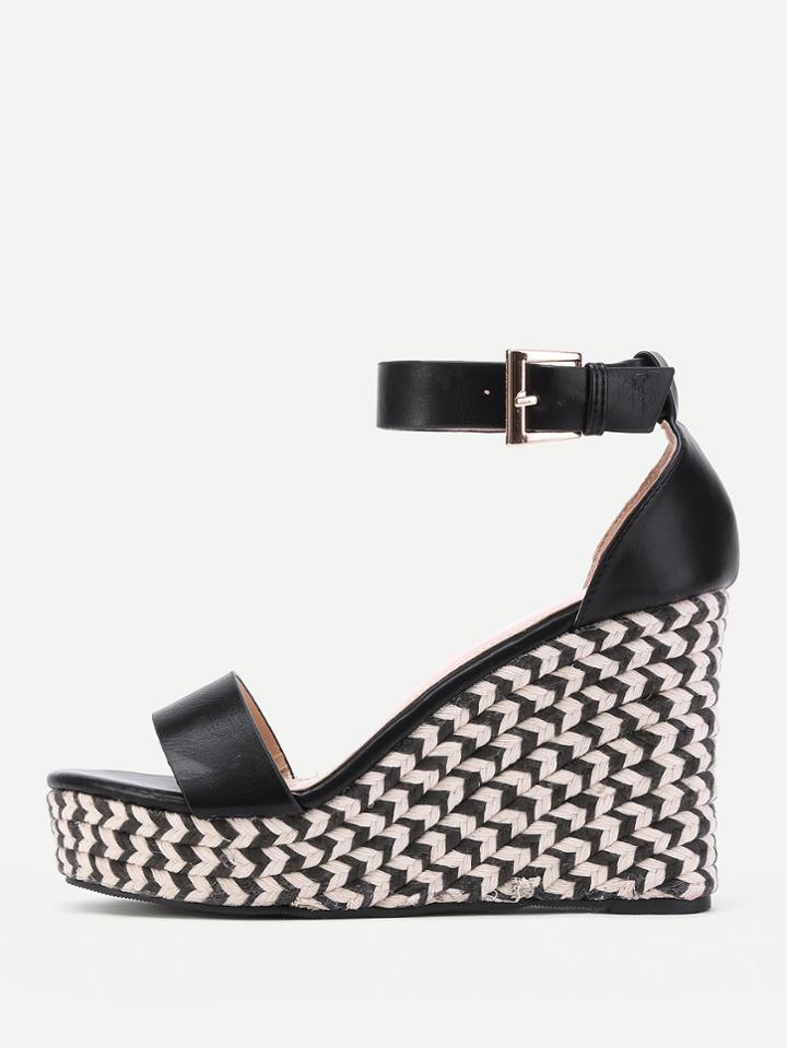 Shein Ankle Strap Wedge Sandals