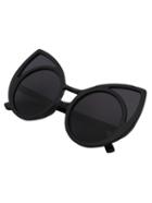 Shein Black Cutout Cat Eye Sunglasses
