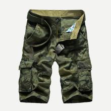 Shein Men Pocket Decoration Camo Shorts