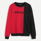 Shein Men Color Block Lettering Pullover