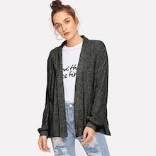 Shein Bishop Sleeve Solid Coat