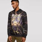 Shein Sunburn Men 3d Tiger Print Drawstring Hoodie