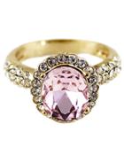 Shein Pink Diamond Gold Fashion Ring