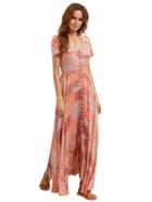 Shein Multicolor V Neck Split Side Maxi Dress