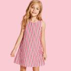 Shein Girls Vertical-stripe Swing Dress