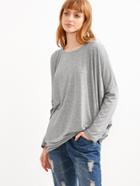 Shein Grey Batwing Sleeve T-shirt
