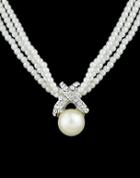 Shein White Pearl Multilayers Necklace
