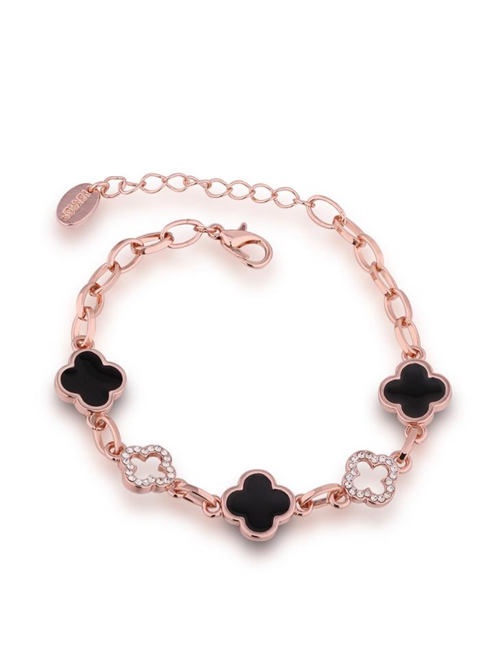 Shein Rhinestone Flower Design Chain Bracelet