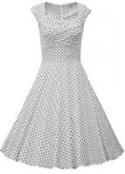 Rosewe Polka Dot Print Cap Sleeve Flare Dress