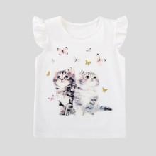 Shein Girls Cat Print T-shirt