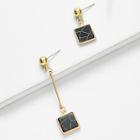 Shein Square Shaped Mismatched Drop Earrings