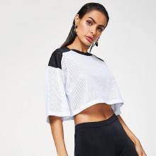 Shein Raglan Sleeve Color Block Tee