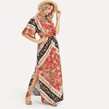 Shein Cut Out Waist Split Side Dress
