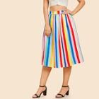 Shein Multicolor Striped Skirt