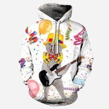 Shein Men Cat Print Hooded Sweatshirt