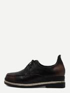 Shein Burgundy Faux Leather Lace Up Espadrille Shoes