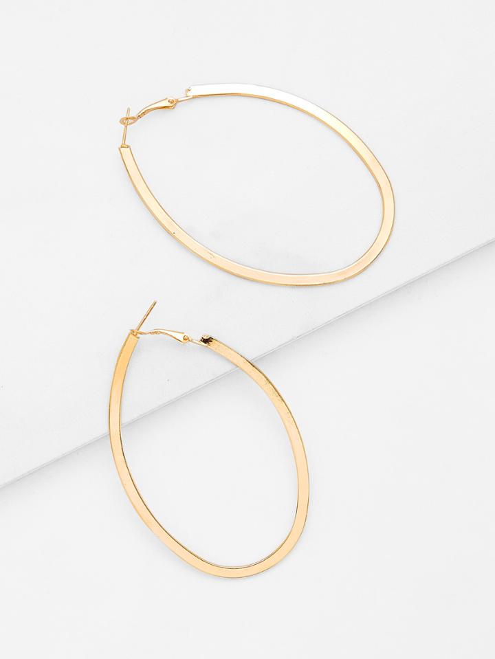 Shein Open Irregular Ring Design Drop Earrings
