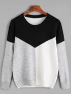 Shein Color Black Jersey Sweater
