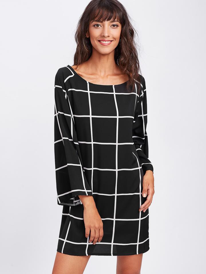 Shein Plaid Shift Dress