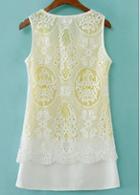 Rosewe Fine Quality Round Neck Sleeveless Dress With Lace