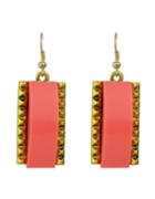 Shein Red Square Drop Earrings