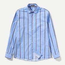 Shein Men Pocket & Button Up Striped Top