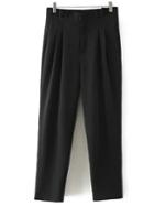 Shein Black Pockets Ruched Pant