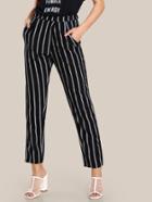 Shein Striped High Rise Peg Pants