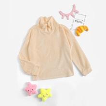 Shein High Neck Teddy Pullover