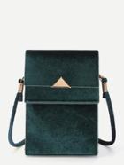 Shein Triangle Metal Detail Pvc Pouch Bag