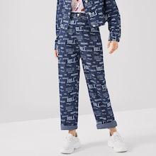 Shein Slant Pocket Letter Print Pants