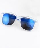 Shein Blue Lenses Sheer Rim Sunglasses