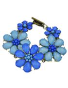 Shein Latest Design Big Gemstone Flowers 2015 Fashion Bracelet