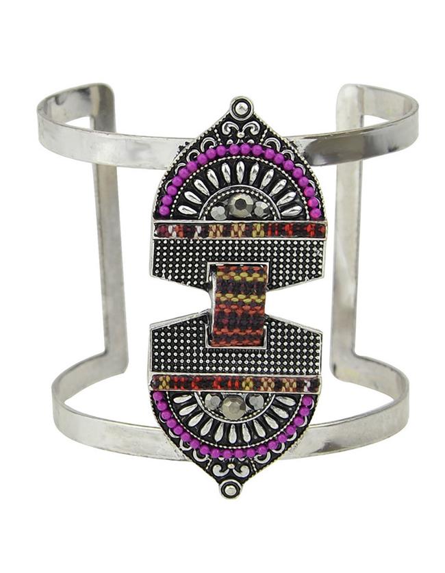 Shein Purple Chunky Wide Cuff Bangle