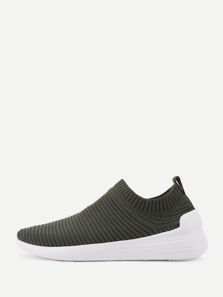 Shein Knit Design Low Top Sneakers