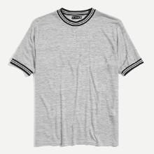 Shein Men Contrast Striped Trim Tee
