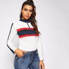 Shein Color-block Ribbed Knit Top