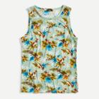Shein Men Tropical Print Tank Top